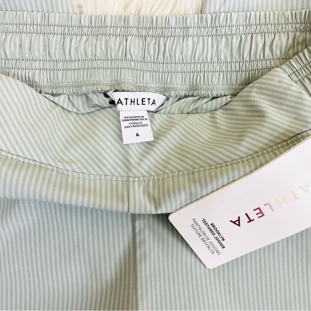NWT, Athleta Brooklyn Textured Jogger, City Stripe Coast Grey - Picture 6 of 12